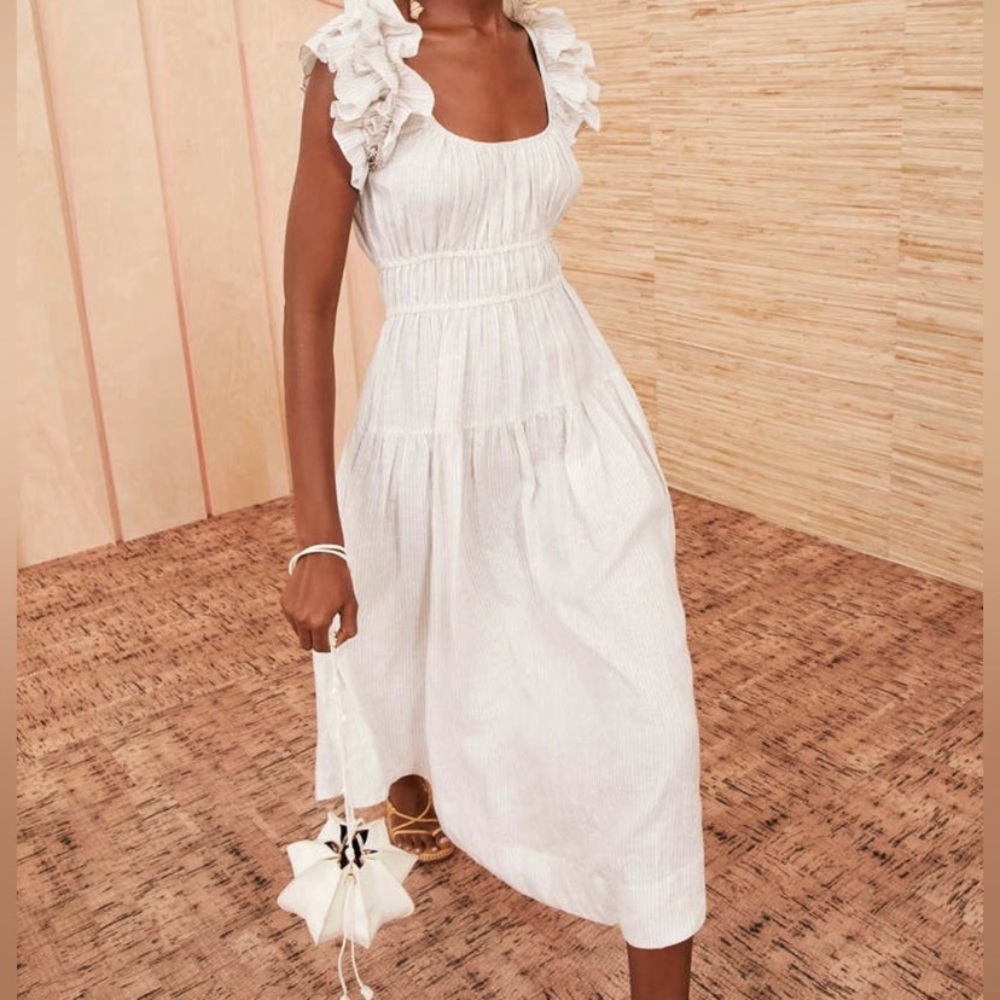 SOLD 🔴 Ulla Johnson Ruffle Linen Dress